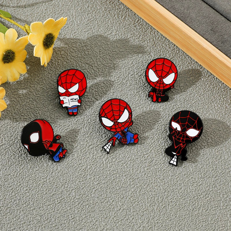 Creative Cartoon Spider-Man Enamel Brooch Pin Jewelry Accessory