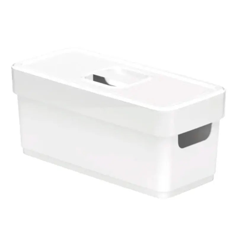 Small Plastic Basket Organizer Box with Lid - 1 Liter Capacity, BPA-Free, Durable Storage Solution
