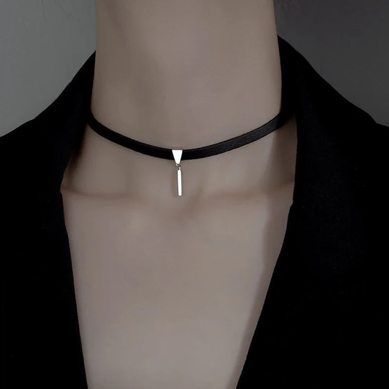 Goth Black Star Choker Necklace Layered Steampunk Tattoo Jewelry for Women