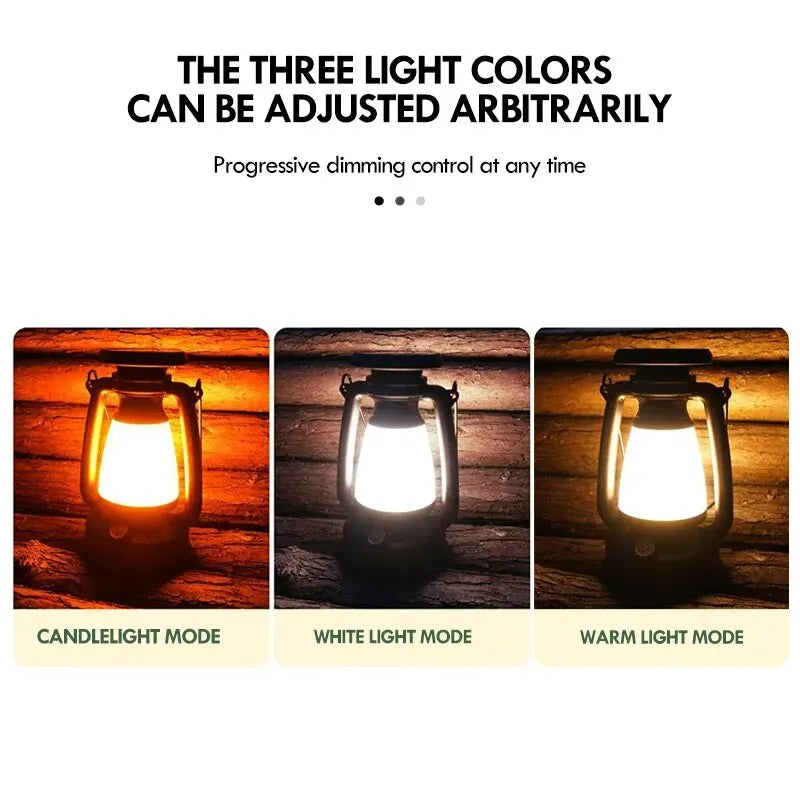 Horse LED Table Lamp - Retro Charging Decor for Home & Outdoor Use