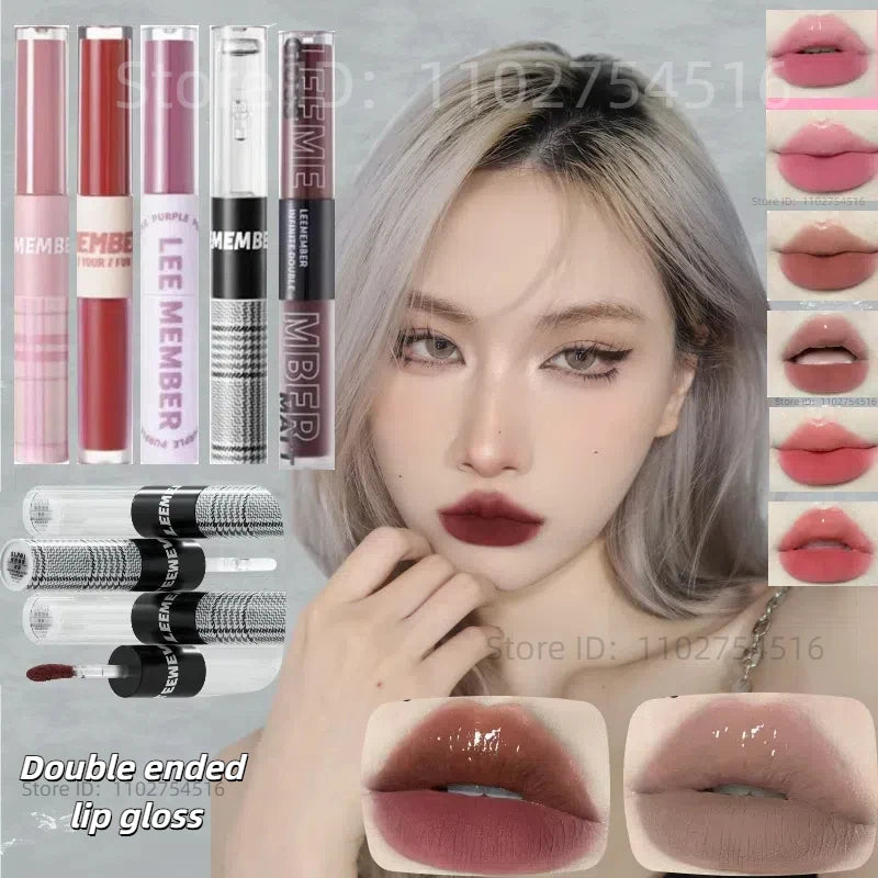 Long-Lasting Waterproof Lip Tint & Lip Gloss Set - Matte Lip Makeup