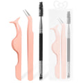 3-Piece Eyelash Tool Set with Storage Box - False Eyelash & Brush Assistance