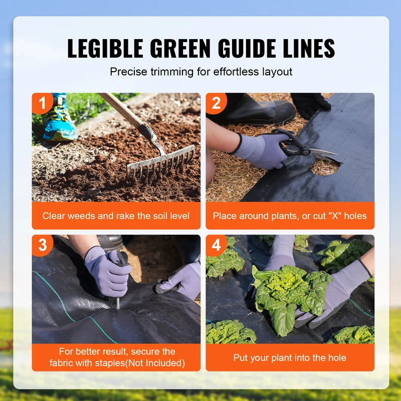 Heavy Duty Landscape Fabric 3x50 ft Weed Barrier Geotextile for Garden & Landscaping