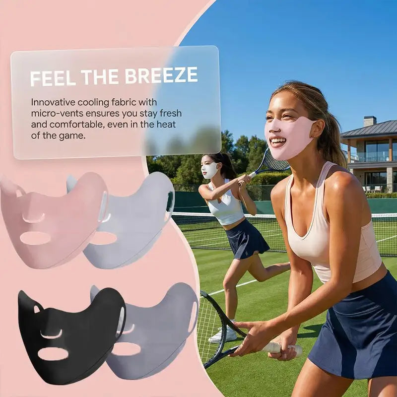 Breathable UV Protection Face Mask for Outdoor Activities - Washable Sun Shield