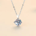 2ct Moissanite Sterling Silver Necklace Pendant for Women Wedding Jewelry