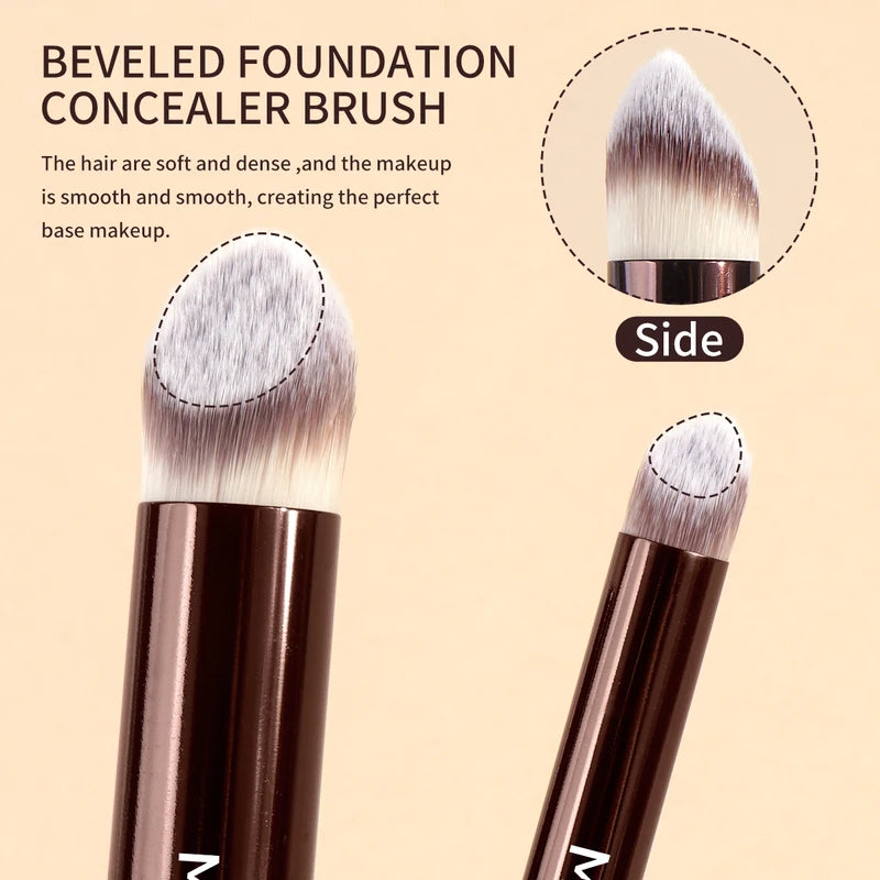Makeup Brush Set for Foundation Concealer & Eyeshadow - Soft Synthetic Bristles