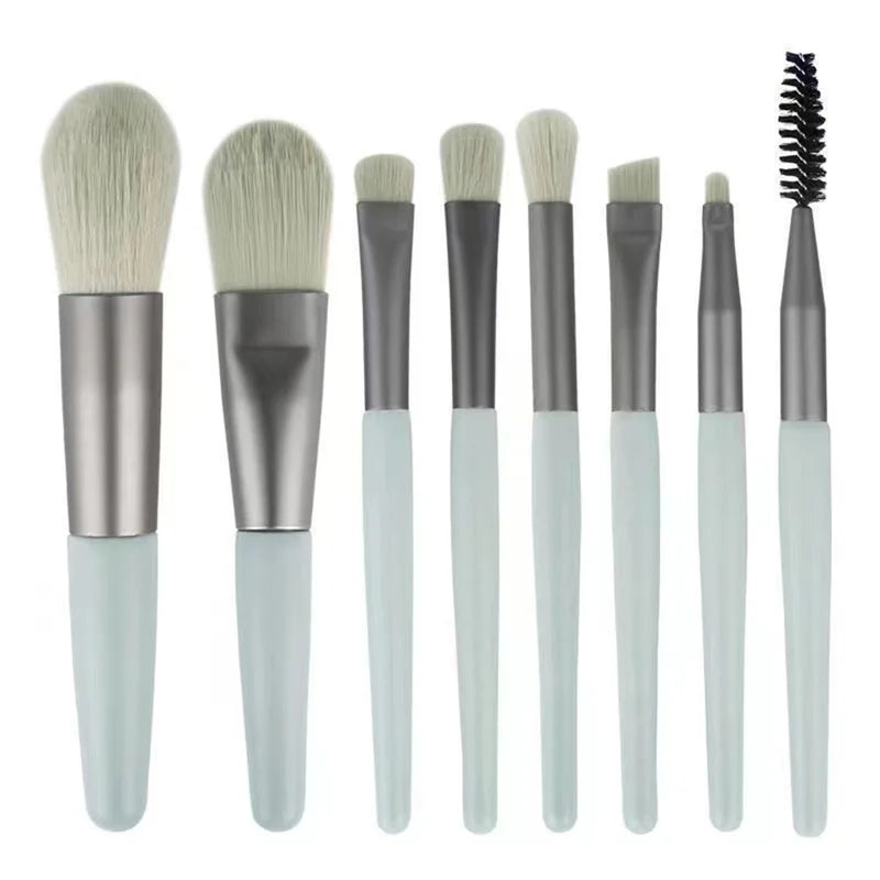 8Pcs Soft Fluffy Makeup Brush Set for Foundation Eyeshadow Blush Kabuki & Blending