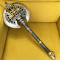 Halloween Cosplay Weapon Set - Warrior Hammer Axe Sword with Safe PU Rubber Material