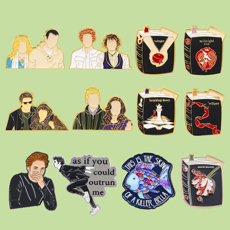 Twilight Enamel Pin TV Show Vampire Brooch for Women Backpack Clothing Accessories