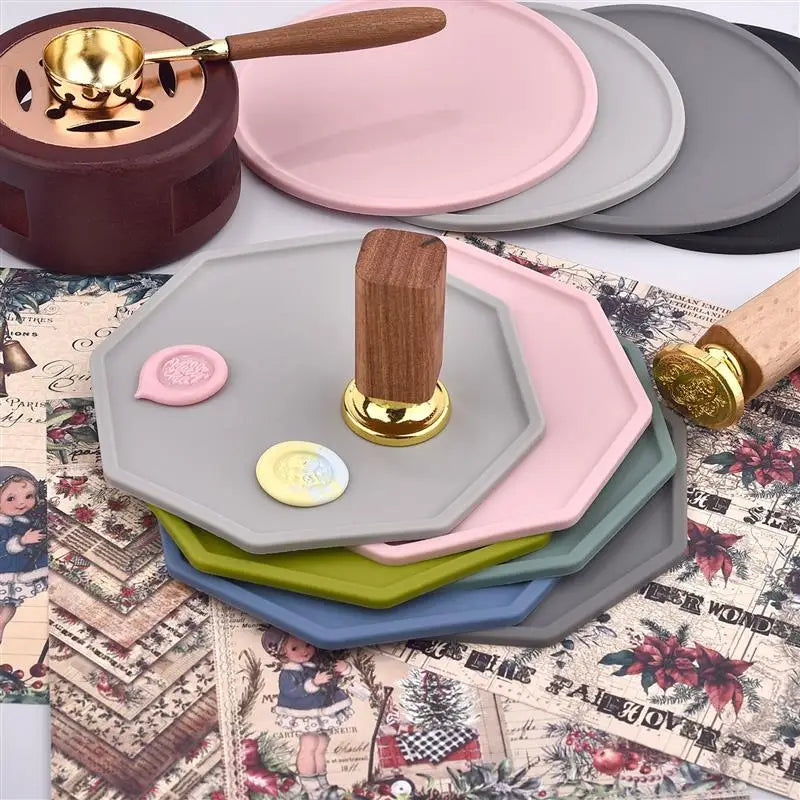 Silicone Wax Seal Pad Set for DIY Crafts and Weddings - Multiple Colors