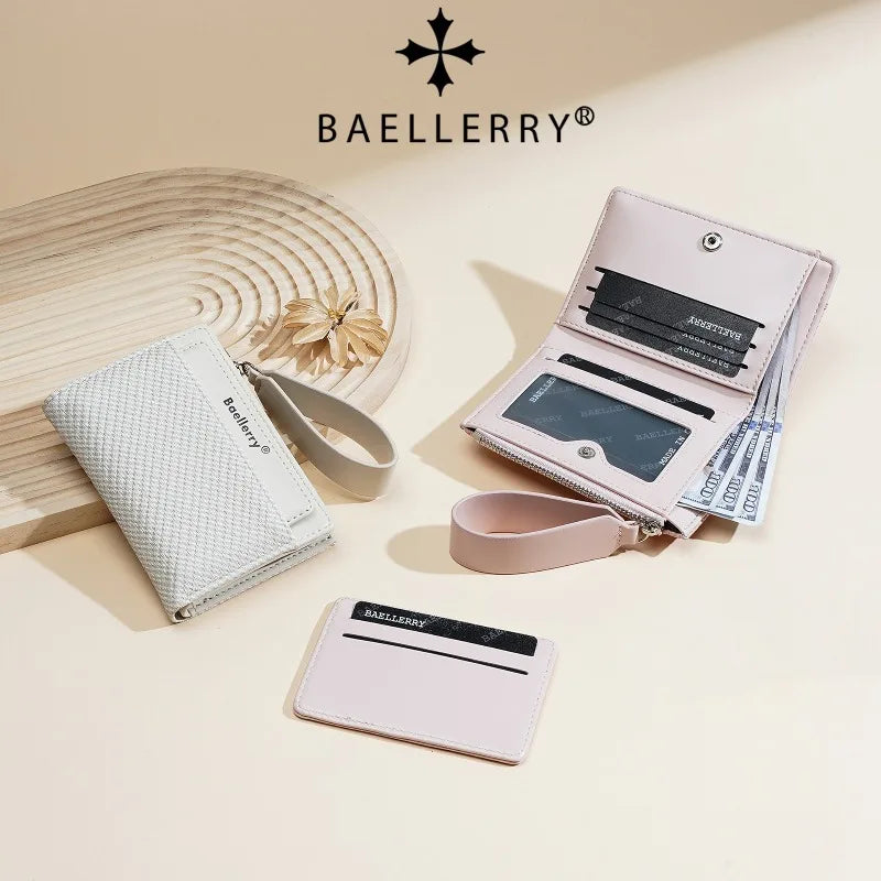 Zipper Wallet for Women - Multi-Slot Bifold Coin & Card Purse - Short Wallet