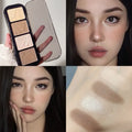 3D Contour & Highlighter Makeup Palette with Multiple Colors for Face Shading