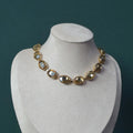 Elegant Crystal Inlaid Short Necklace for Women - Party Jewelry with Charms