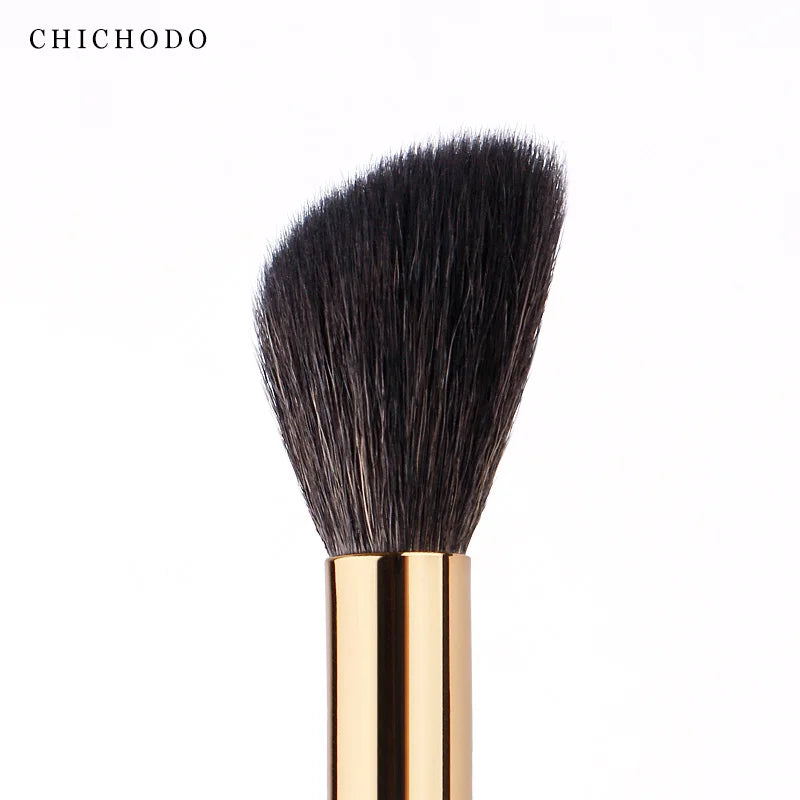 Luxury Makeup Brush Set - Soft Animal Hair Powder & Blush Brushes - Red Rose Collection