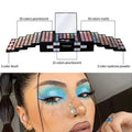 Makeup Case Set with 148 Colors Eyeshadow Palette and Lip Gloss - Portable Holiday Gift Kit