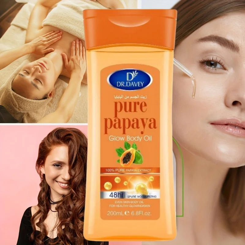 Papaya Body Oil for Skin Glow and Massage - Natural Essential Oil Blend