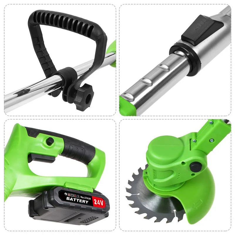 Cordless Weed Trimmer with 2 Batteries, 2-in-1 Grass Cutter and Edger