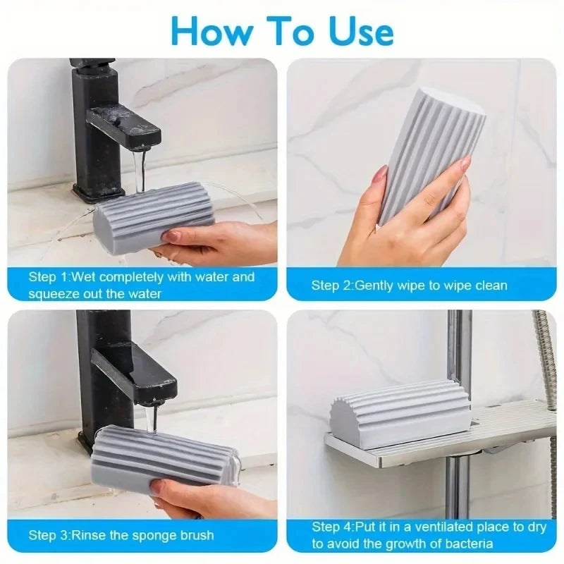 3Pcs Car Dust Cleaning Sponge Set Reusable Dusters for Mirrors, Windows, Blinds