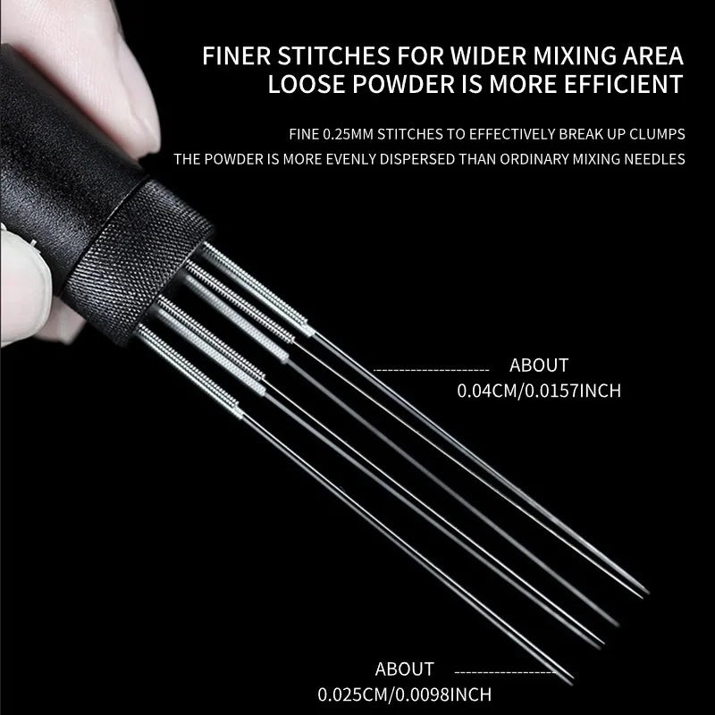 Espresso Coffee Stirrer Needle with 8 Needles and Magnetic Stand - Barista Tools