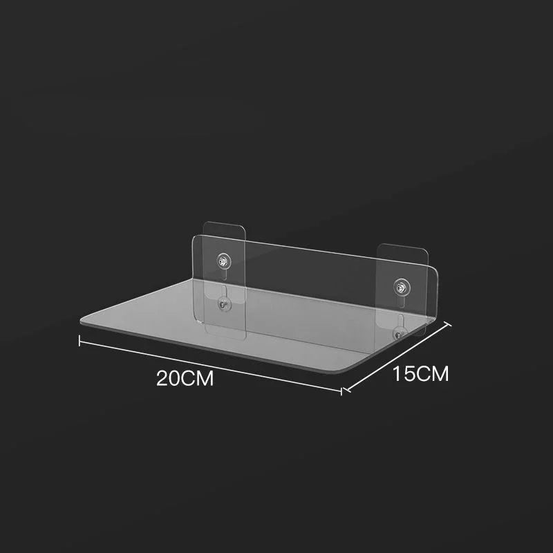 Acrylic Wall Shelf Panel - Perforated Bathroom Kitchen Storage Rack - Thickened & Strong Stickers