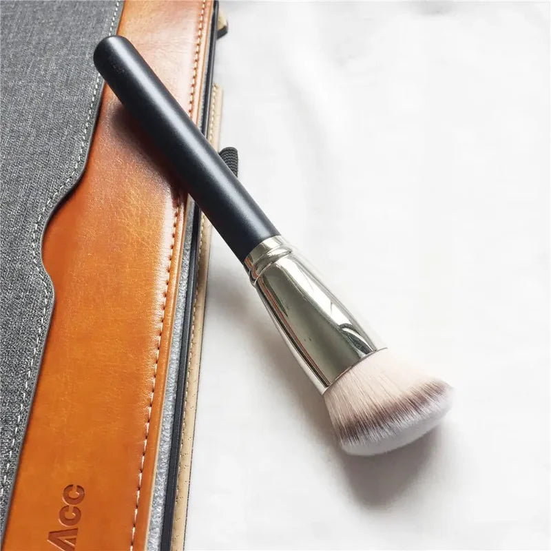 Synthetic Rounded Slant Foundation & Eye Blending Brush Set – Face & Eye Makeup Tools