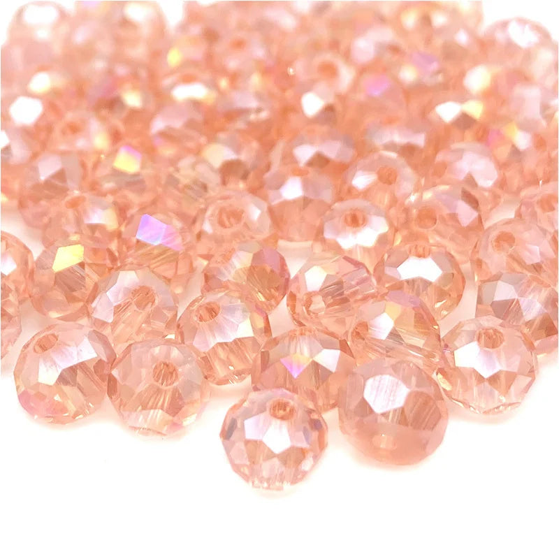 Faceted Crystal Beads for Jewelry Making - Loose Spacer Glass Beads 2-8mm Variety Pack