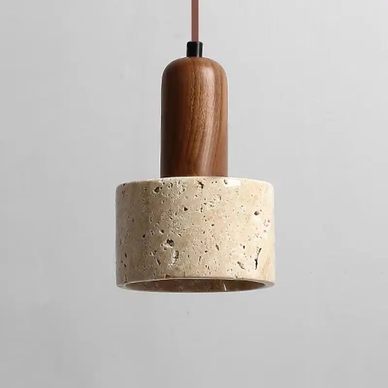 Wabi Sabi Style Travertine Pendant Light for Bedroom Kitchen Dining