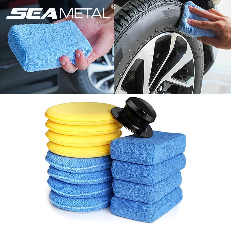 Car Wax Applicator Pads Set Microfiber Polishing Sponges for Auto Detailing