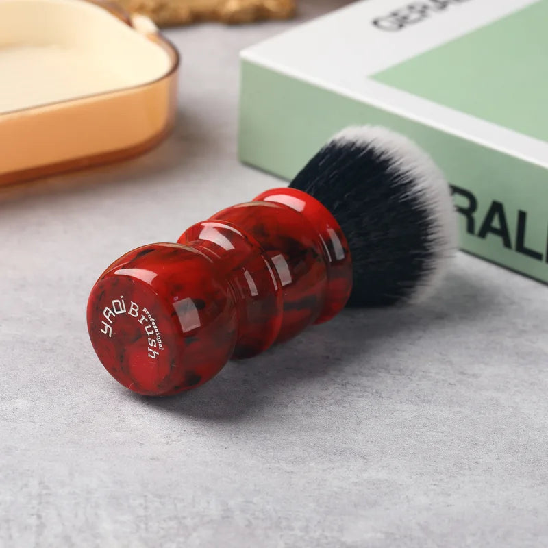 Men's Synthetic Hair Beard Brush 24MM Shaving Brush for Wet Shaving