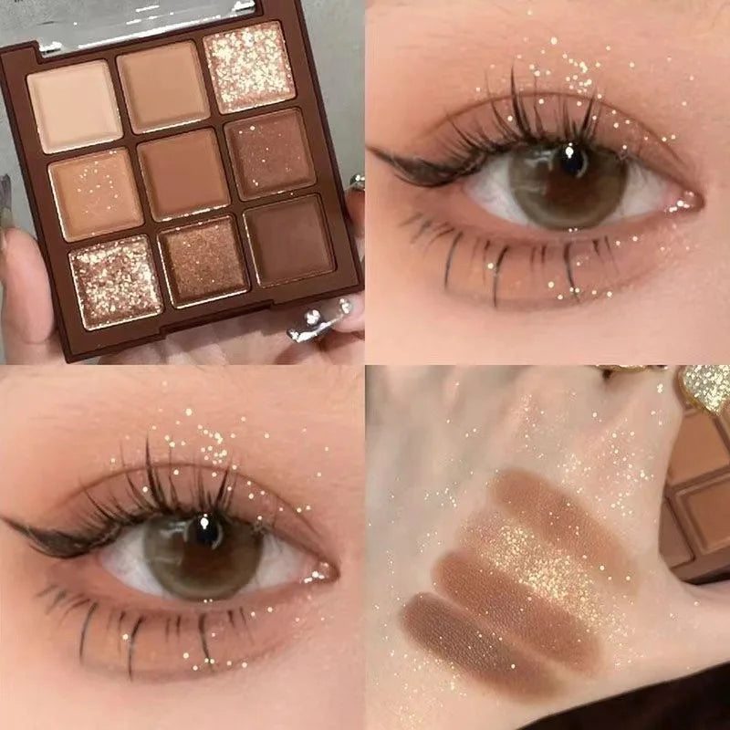 Multi-Color Matte Eyeshadow Palette - 7/9 Shades for Eye Makeup & Contouring