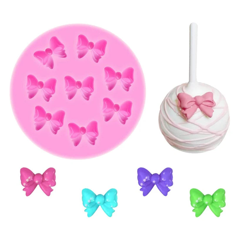 Mini Silicone Bowknot Fondant Molds for Cake Decorating Candy Chocolate