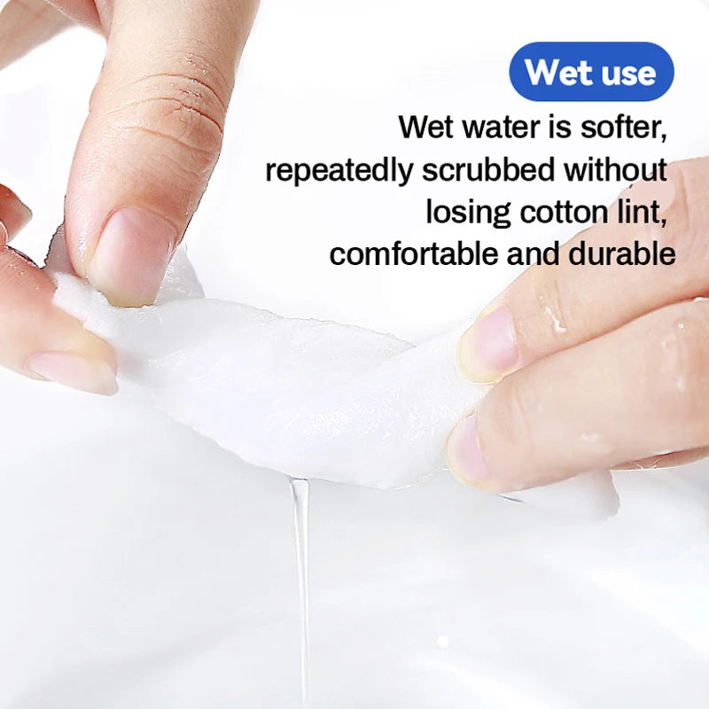 Disposable Facial Towels 100PCS Soft Cotton Makeup Remover for Travel & Daily Use