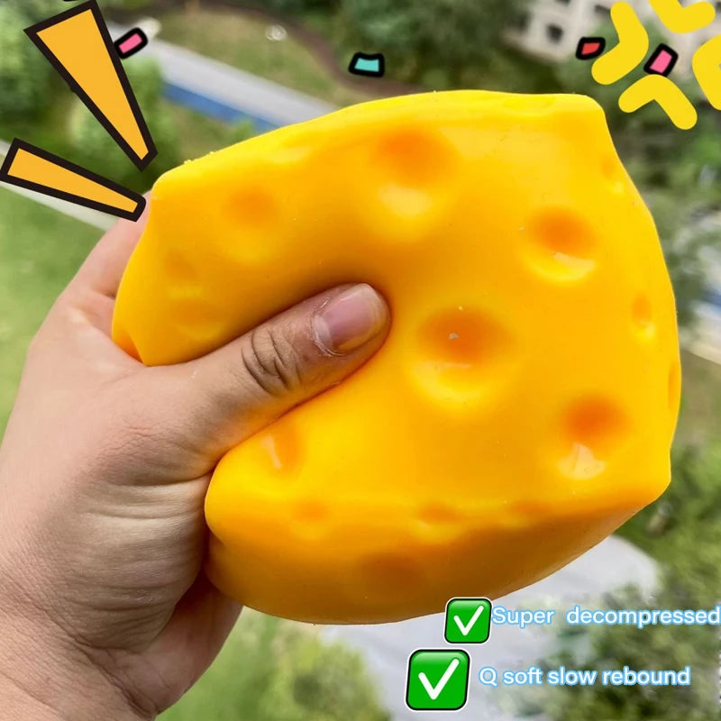 Decompression Cheese-Shaped Slow Rebound Relaxation Ornament - Office & Home Decor
