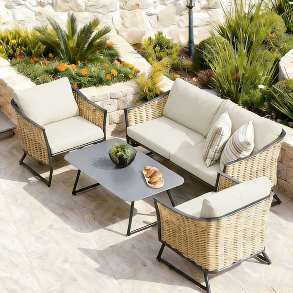 Outdoor Tropical Print Sofa Cushion Covers - Non-Slip Waterproof Furniture Protectors