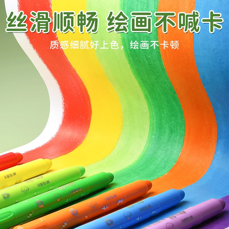 Professional Oil Paint Stick Set - Silky, Washable, Rotatable Art Crayons, 12/24/36 Colors