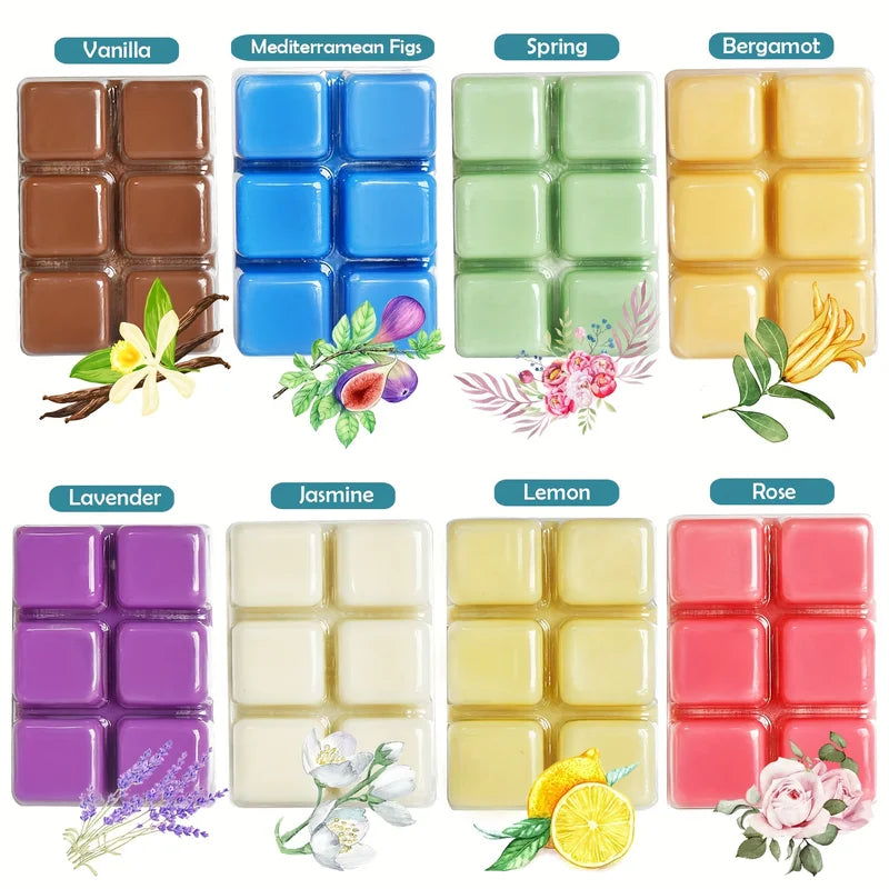 Aromatherapy Candle Set with Assorted Wax Blocks - Holiday & Wedding Gift Box