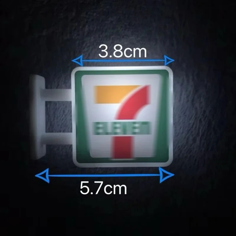 Miniature Magnetic Model Fridge Magnet Night Light Decor - Green, Grey, Yellow, White
