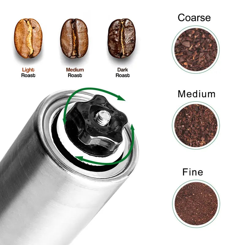Portable 300ml AeroPress Coffee Maker with Filter Paper Kit and Grinder