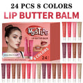 Hydrating Lip Gloss Gift Set - 24 Pieces, 8 Colors Moisturizing Lip Gloss