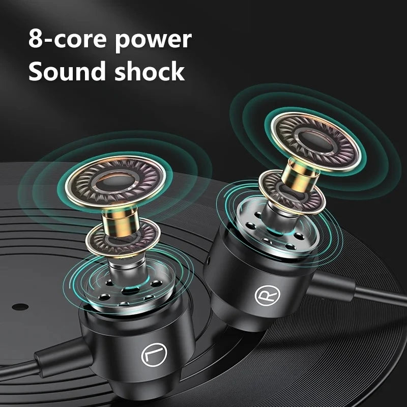 Wired Gaming Headphones with Magnetic Earbuds 3.5mm & Type-C Audio for Mobile & PC