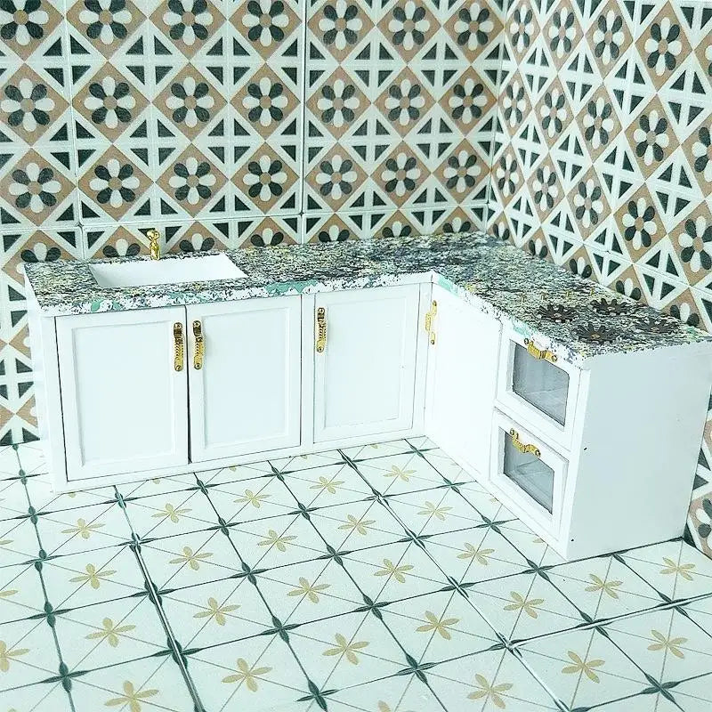 12 Dollhouse Miniature Wooden Floor Model for 1:12 Scale Dollhouses - Square Wallpaper Decor