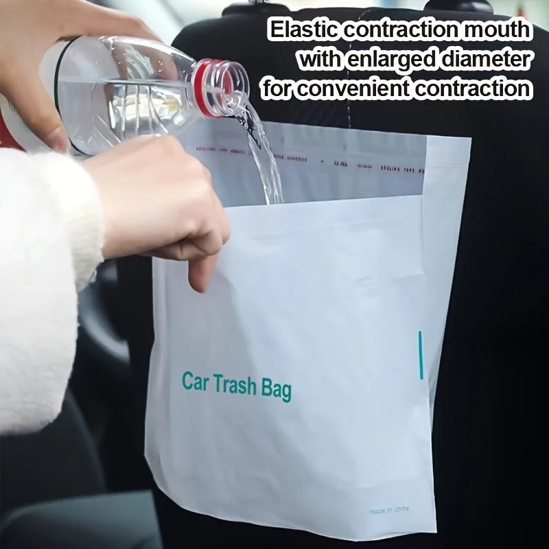 Disposable Car Trash Bags Self-Adhesive Garbage Pouch Portable Waste Storage