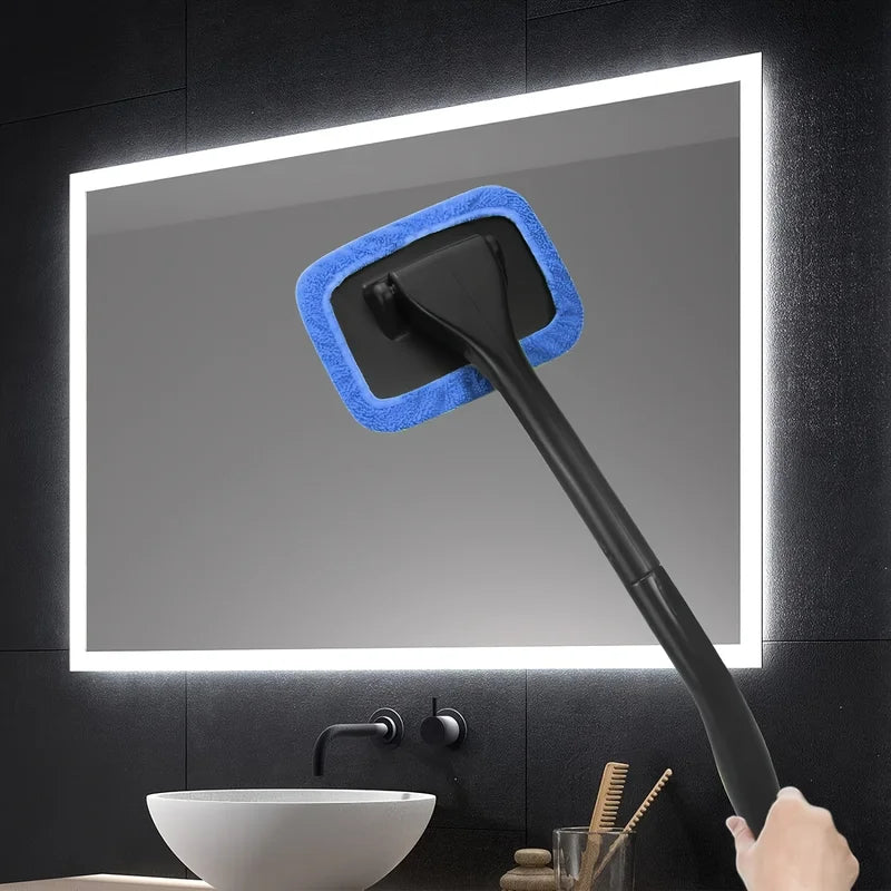 Car Windshield and Interior Window Cleaning Tool with Squeegee and Wiper for Dust and Stain Removal