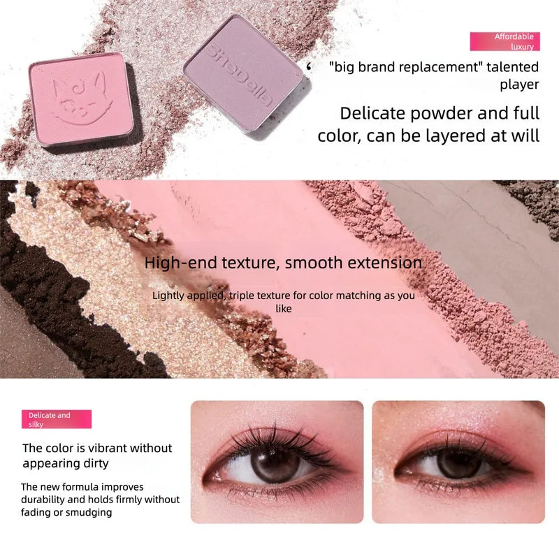 Colorful Eyeshadow Palette with Sparkling Pearl & Matte Finishes - Multiple Shades