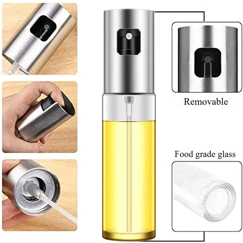 Glass Oil Sprayer for Cooking - Salad, BBQ, Kitchen, Baking, Vinegar Bottle