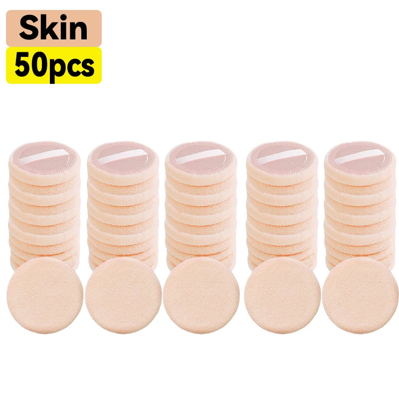 10-50pcs Makeup Sponge Set Soft Cotton Powder Puffs for Foundation & Loose Powder
