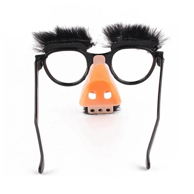 Funny Disguise Party Glasses with Big Nose Mustache & Eyebrows - Novelty Photo Props