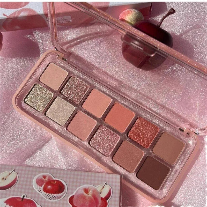12-Color Glitter & Matte Eyeshadow Palette for All Occasions - Vibrant & Long-Lasting