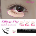 Flat Eyelash Extensions 5-7mm Ultra Soft Volume False Lashes Matte Black