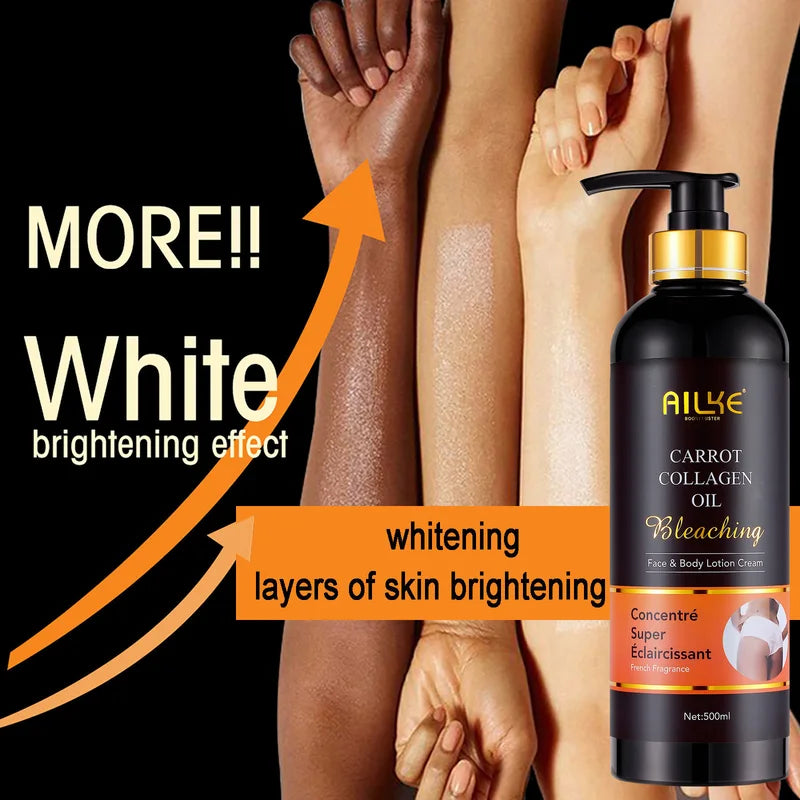 Natural Collagen Skin Whitening Serum for Face & Body - Reduce Dark Spots & Moisturize